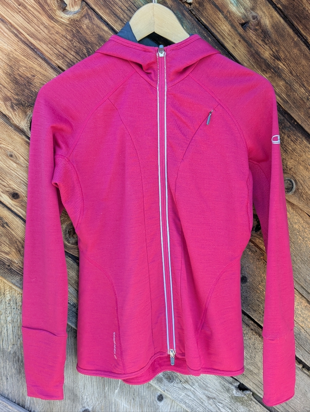 Icebreaker Hoodie Jacket 260 Pink Fushia Small